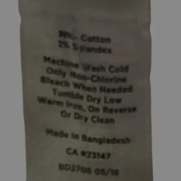 Talbots Corduroy Womens Size 14 Cream High Rise Straight Leg - Picture 6 of 6